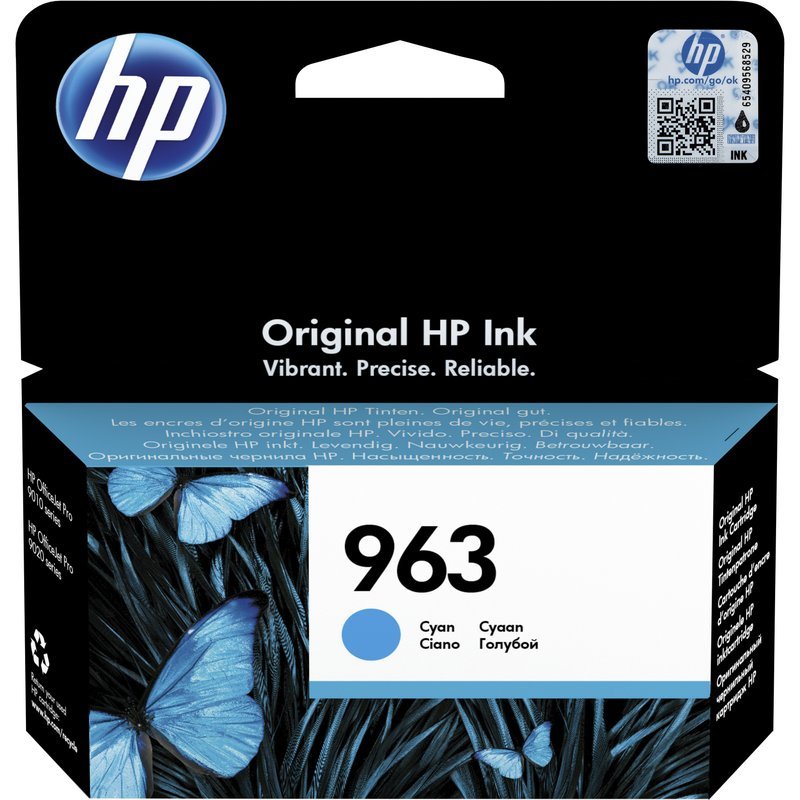 HP 963 Cyan Original Ink Cartridge - Ink