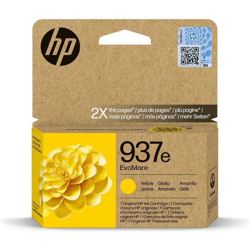 HP 937E EVOMORE GIALLO ORIGINAL INK