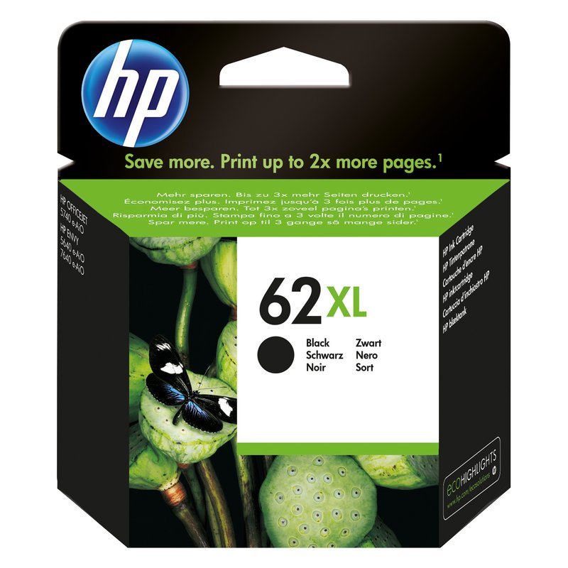 HP 62XL High Yield Black Original Ink Ca