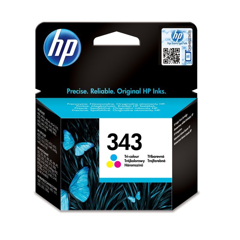 HP 343 Tri-Color Inkjet Original Ink Car
