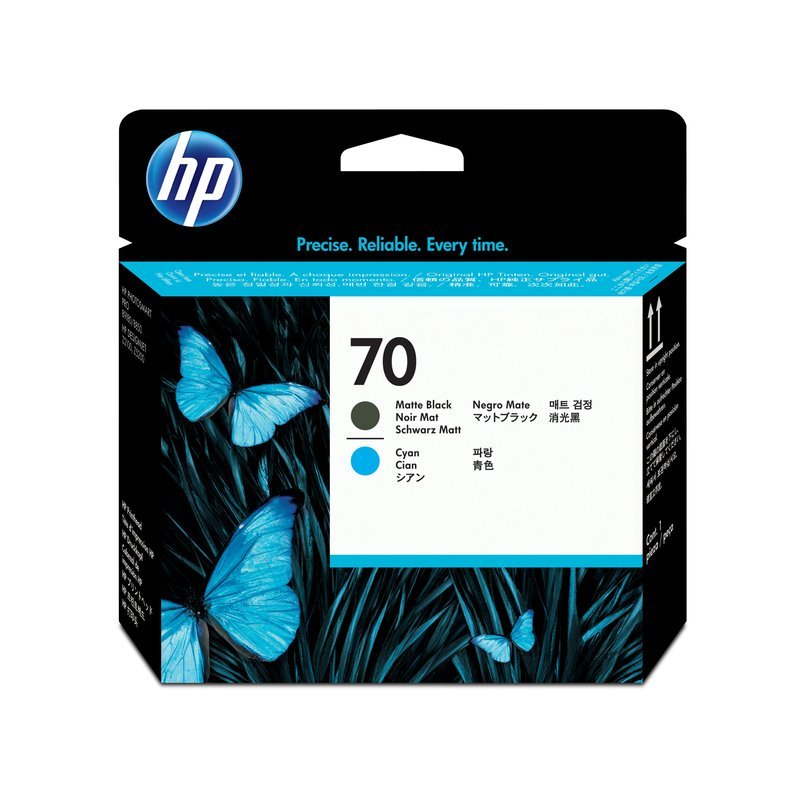 Testina di stampa HP 70, nero opaco e ci