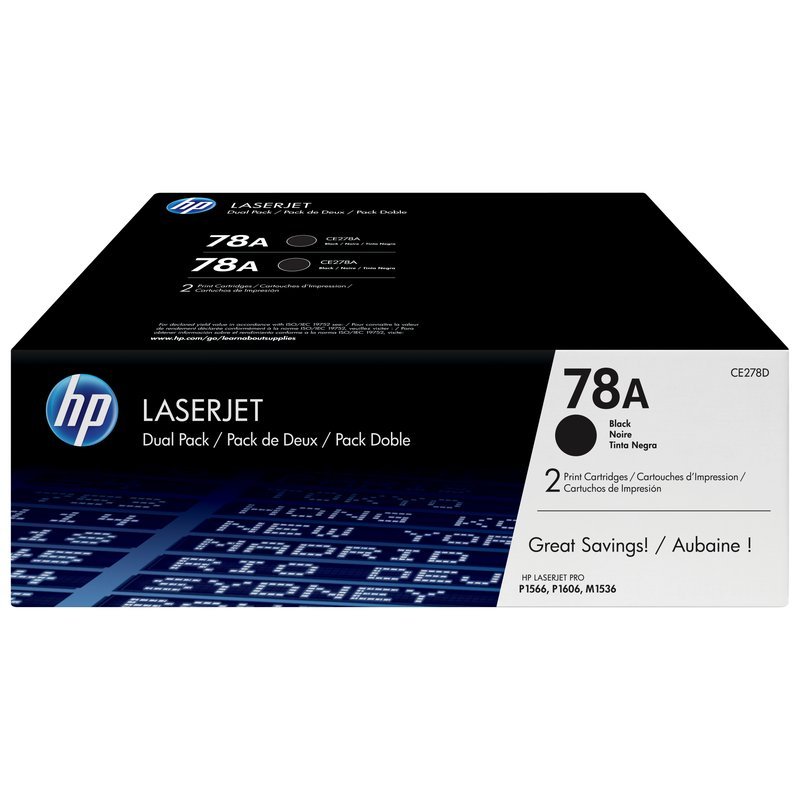 HP 78A Blk Dual Pack LJ Toner Cartridge