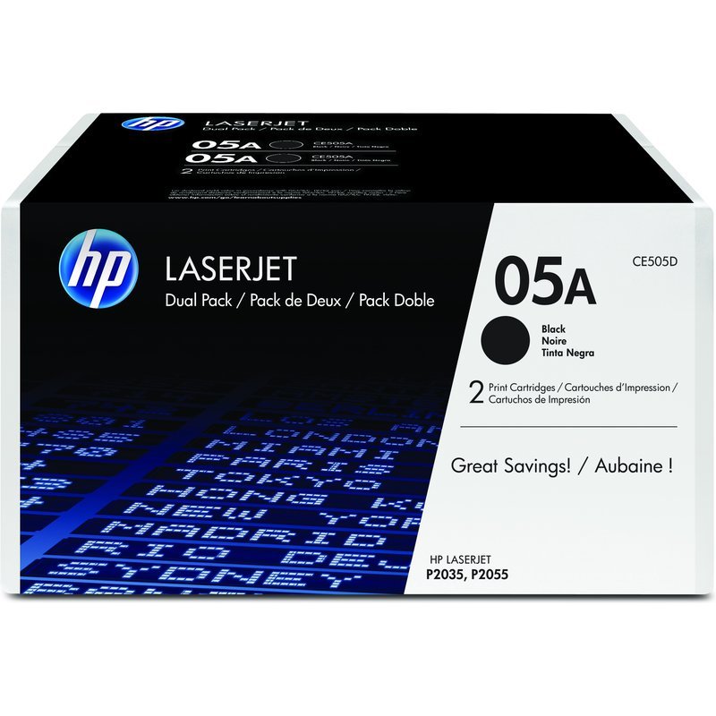 HP 05A Dual Pack Print Cartridge - Toner