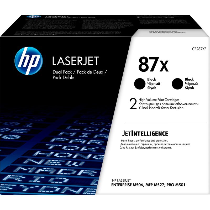 HP 87X Black 2-pack LJ Toner Cartridge -